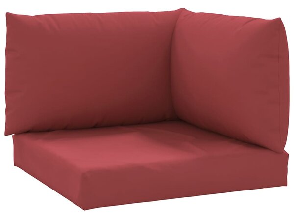Perne pentru canapea din paleți, 3 buc., roșu vin, textil