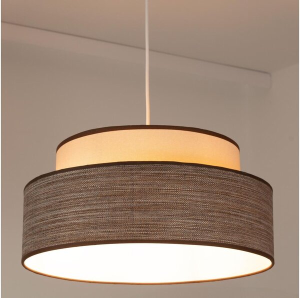 Lustră pe cablu GRACE 1xE27/60W/230V crem/maro