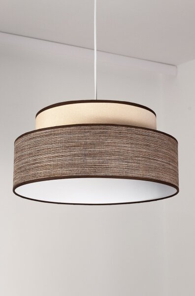 Lustră pe cablu GRACE 1xE27/60W/230V crem/maro