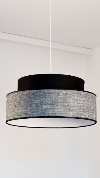Lustră pe cablu GRACE 1xE27/60W/230V negru/gri