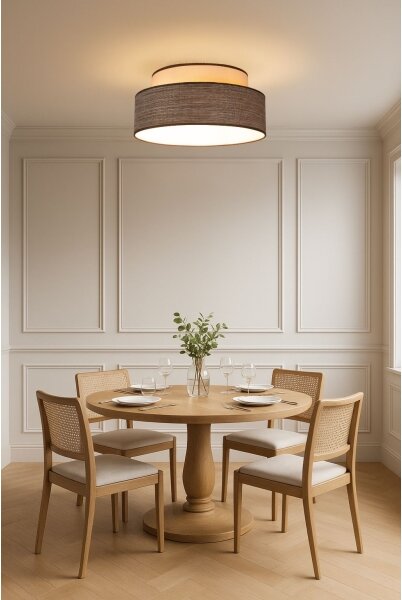 Plafonieră GRACE 1xE27/60W/230V crem/maro