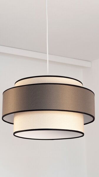 Lustră pe cablu GRACE 1xE27/60W/230V crem/maro