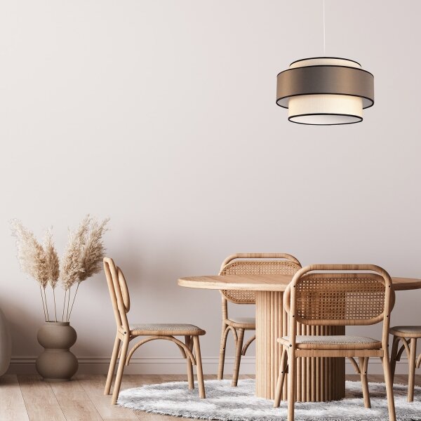 Lustră pe cablu GRACE 1xE27/60W/230V crem/maro