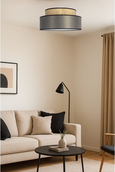 Plafonieră GRACE 1xE27/60W/230V bej/maro