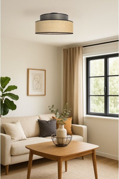 Plafonieră BOHO 1xE27/60W/230V maro/bej