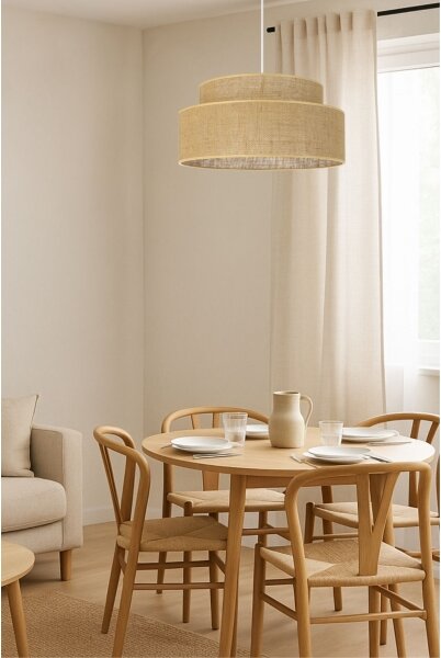 Lustră pe cablu BOHO 1xE27/60W/230V bej