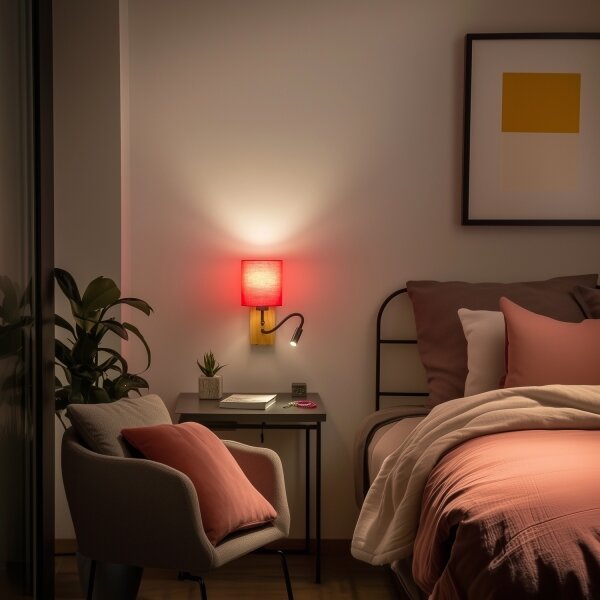 Lampă LED de perete Brilagi NUBILA WOOD 1xE27/25W/230V + LED/3W stejar/roz