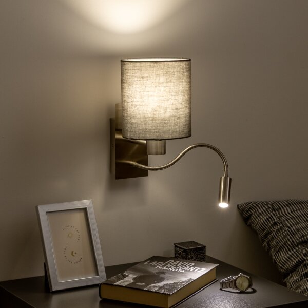 Lampă LED de perete Brilagi NUBILA 1xE27/25W/230V + LED/3W crom/antracit