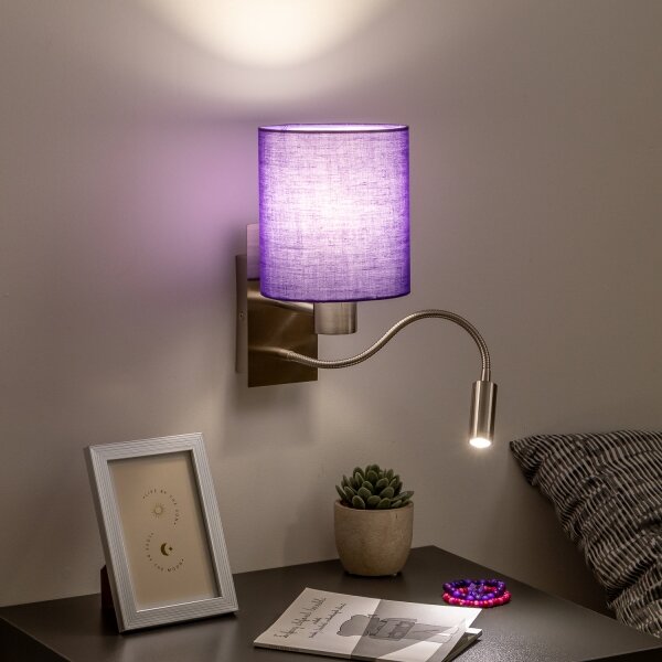 Lampă LED de perete Brilagi NUBILA 1xE27/25W/230V + LED/3W crom mat/mov