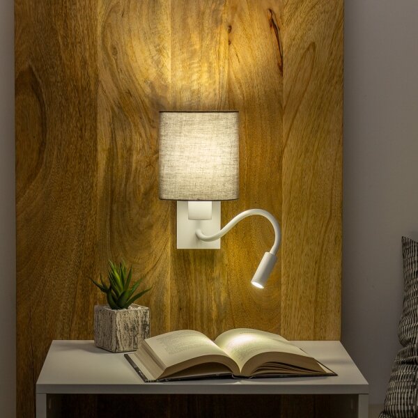 Lampă LED de perete Brilagi NUBILA 1xE27/25W/230V + LED/3W alb/antracit
