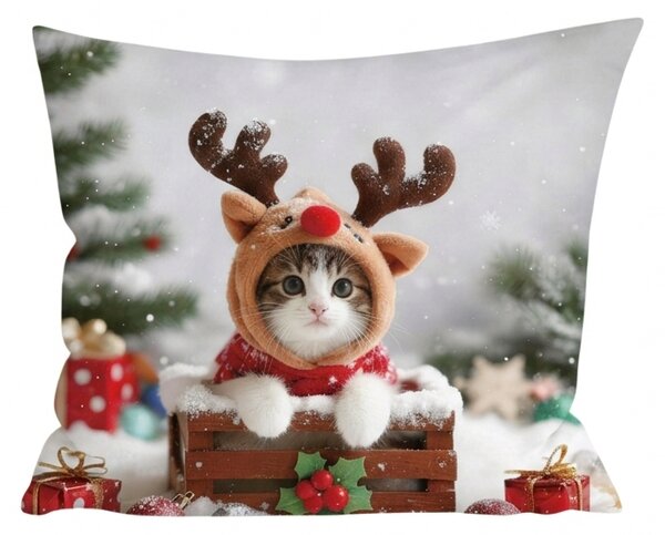 Husa de perna 3D din microfibra RUDOLPH KITTEN 45x45 cm, colorat