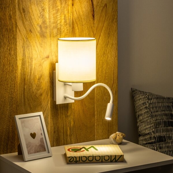 Lampă LED de perete Brilagi NUBILA 1xE27/25W/230V + LED/3W alb/crem