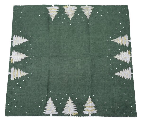 Fața de masă de Crăciun WINTER FOREST 85x85 cm, verde