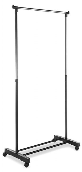 Suport umerase haine, stand incaltaminte, inaltime ajustabila 163x145x45 cm, 4 roti, otel cromat