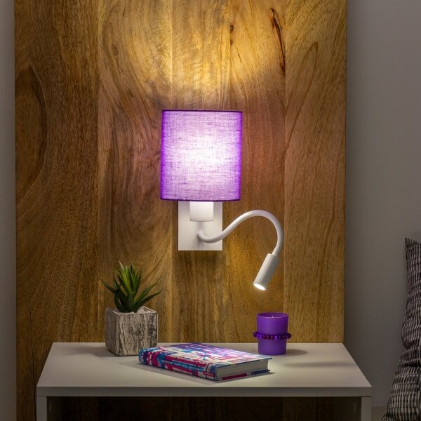 Lampă LED de perete Brilagi NUBILA 1xE27/25W/230V + LED/3W alb/mov