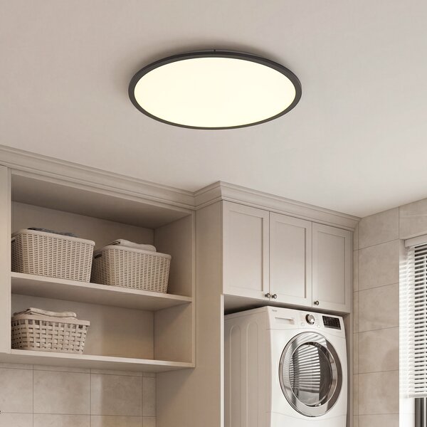 Panou LED inteligent negru 60cm incl. LED Dim to Warm cu telecomandă - Knob