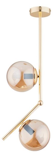 Lustră pe tijă LIBERTY 2xE14/40W/230V auriu/bej