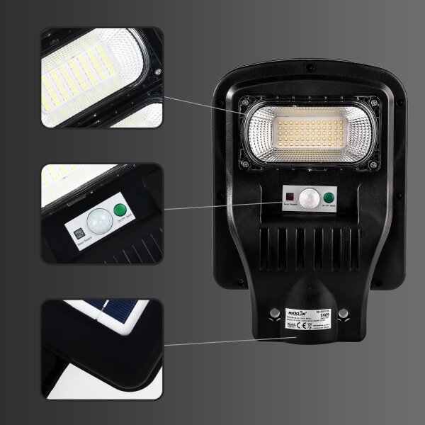 Lampă LED stradală cu senzor LED/150W/6V 6500K IP65 + telecomandă