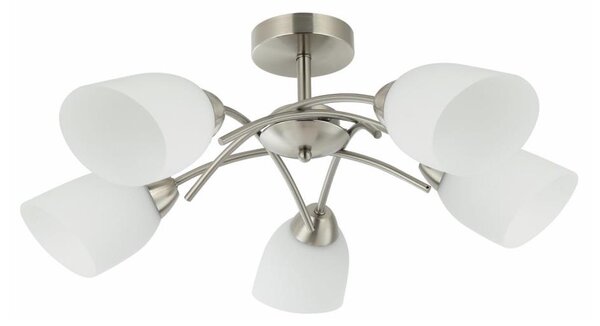 Lustră aplicată DONNA 5xE27/60W/230V nichel