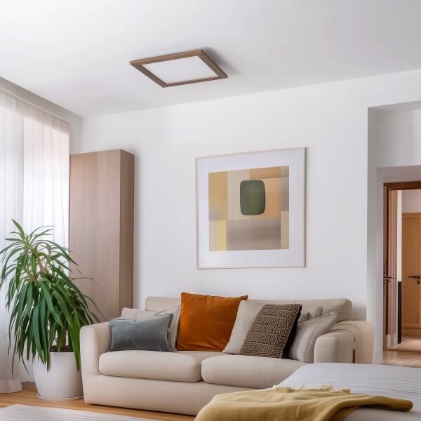 Plafonieră LED Brilagi SLIMFRAME WOOD LED/36W/230V 49,5x49,5 cm maro închis