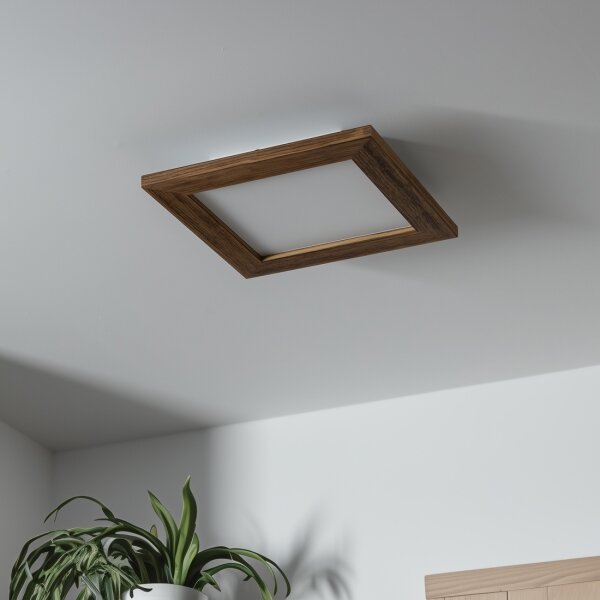 Plafonieră LED Brilagi SLIMFRAME WOOD LED/25W/230V 34x34 cm maro