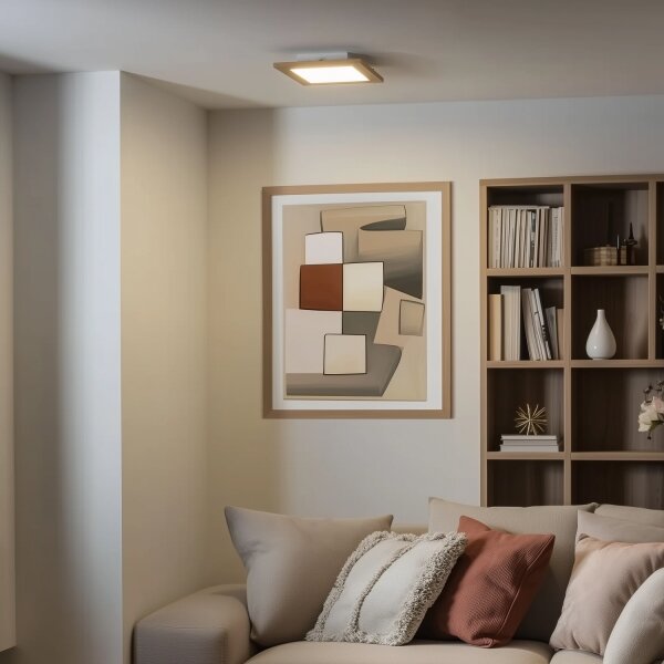 Eglo - Panou LED aplicat SALOBRENA-C RGBW, reglabil, LED/16W/230V, maro + telecomandă