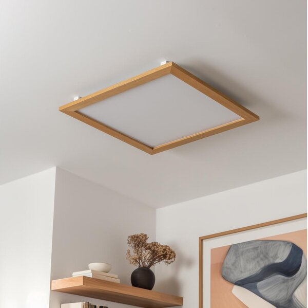 Panou LED aplicat Eglo SALOBRENA-RW WOOD LED/34W/230V 2700/4000K maro