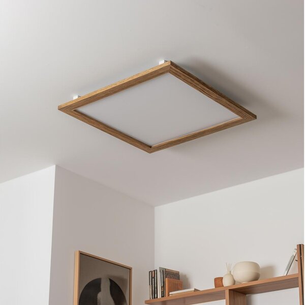 Panou LED aplicat Eglo SALOBRENA-RW WOOD LED/34W/230V 2700/4000K maro