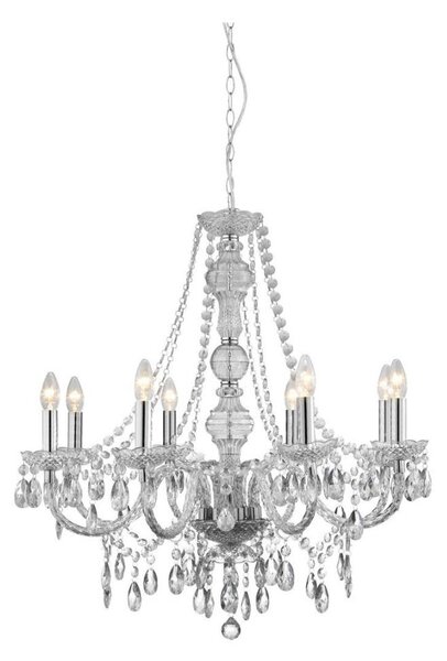 Lustră pe lanț MARIE THERESE 8xE14/40W/230V Searchlight 8888-8CL