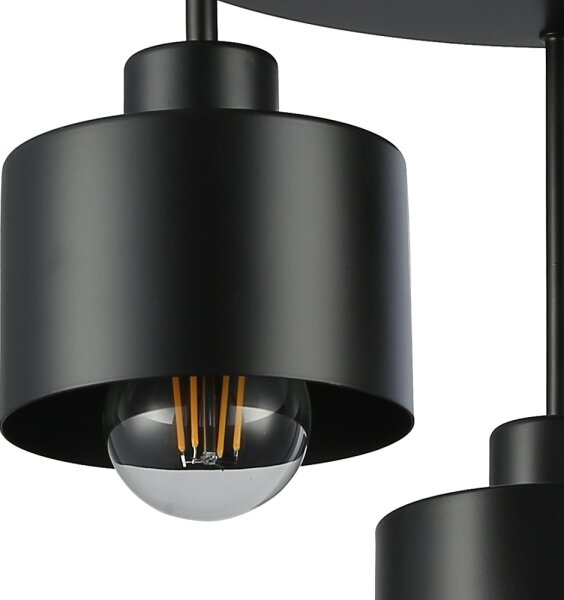 Lustră pe tijă 3xE27/35W/230V d. 30 cm negru
