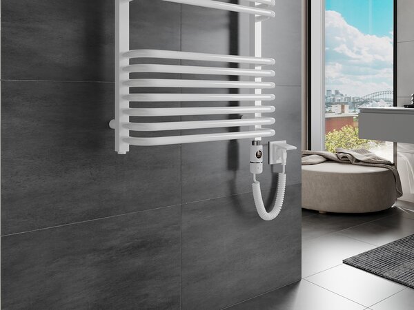Mexen Apollo, element electric de încălzire 860x450 mm + tijă de încălzire 600 W, alb, W117-0860-450-2600-20