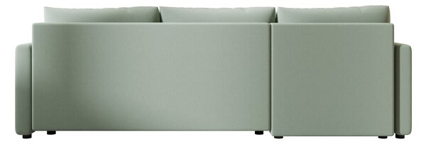 Coltar extensibil de colt VENORIA, verde deschis, reversibil, 220x143 cm + 2 perne GRATUIT