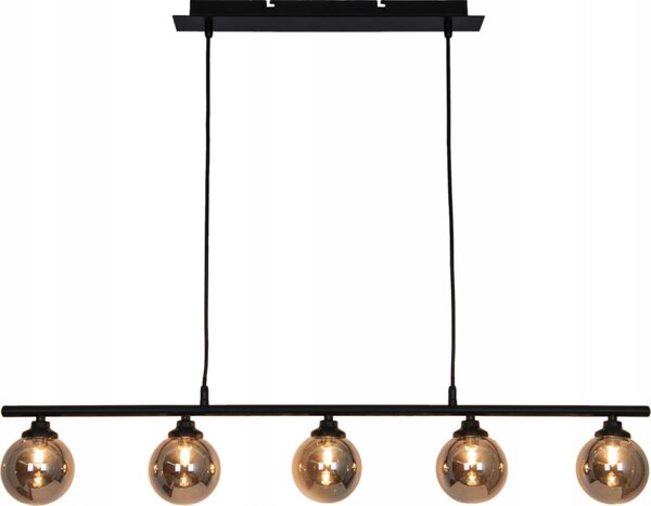 Lustră pe cablu IMAGINE 5xG9/40W/230V negru/fumuriu
