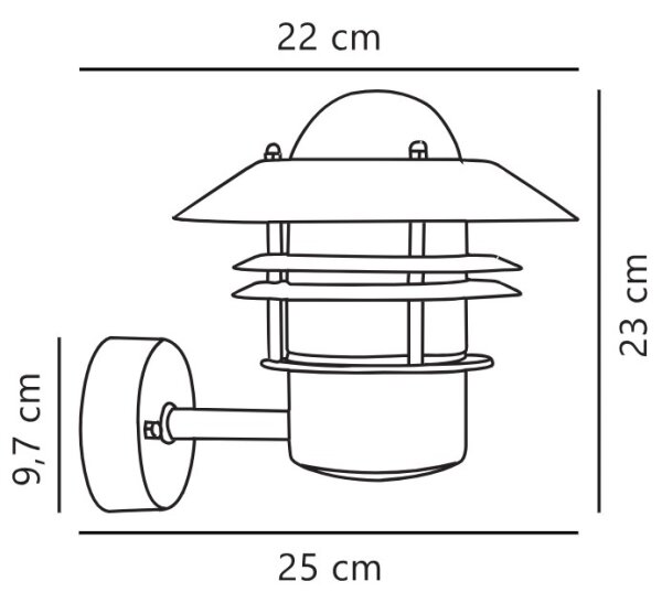 Aplică de exterior Nordlux BLOKHUS 1xE27/60W/230V IP54 cupru