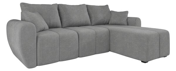 Coltar extensibil de colt SEVIO, gri, reversibil, 246x145 cm + 2 perne GRATUIT