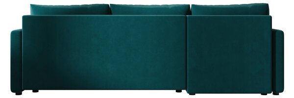 Coltar extensibil de colt VENORIA, petrol, reversibil, 220x143 cm + 2 perne GRATUIT
