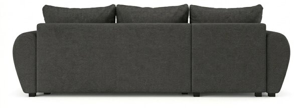Coltar extensibil de colt SEVIO, gri inchis, reversibil, 246x145 cm + 2 perne GRATUIT