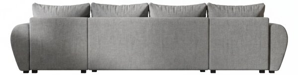 Coltar extensibil in forma de U SEVIO, gri, 311x145 cm + 2 perne GRATUIT
