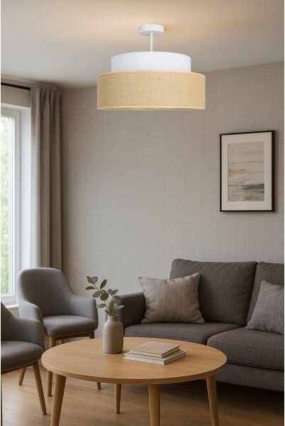 Lustră aplicată BOHO 1xE27/60W/230V crem/bej