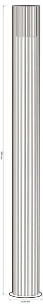 Lampă de exterior KUUSAMO 1xE27/20W/230V 74 cm IP54 graphite