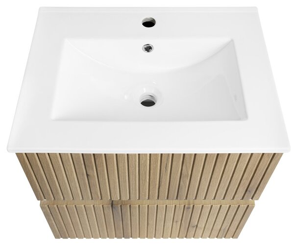 Aqualine Aqualine, Mobilier lavoar PANEDA STRIP 59.5x55x45.2cm, stejar Emporio, PN360