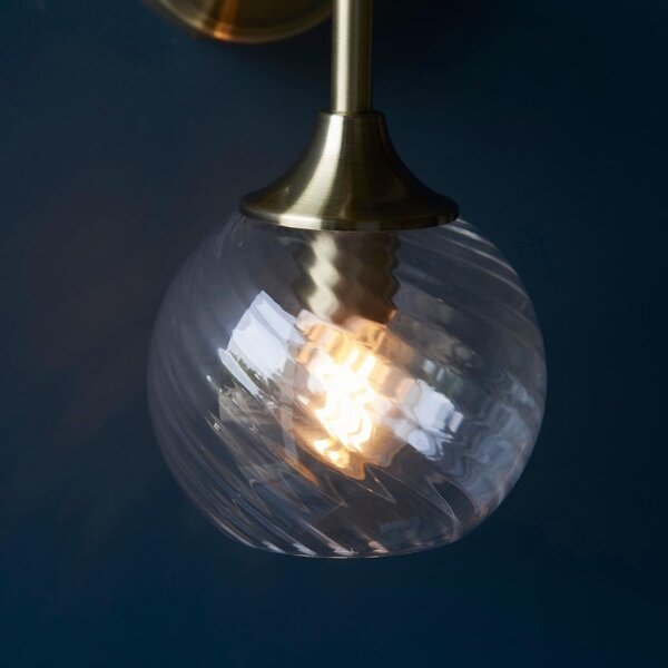 Aplică Endon 103173 ALLEGRA 1xE14/7W/230V alamă/transparent