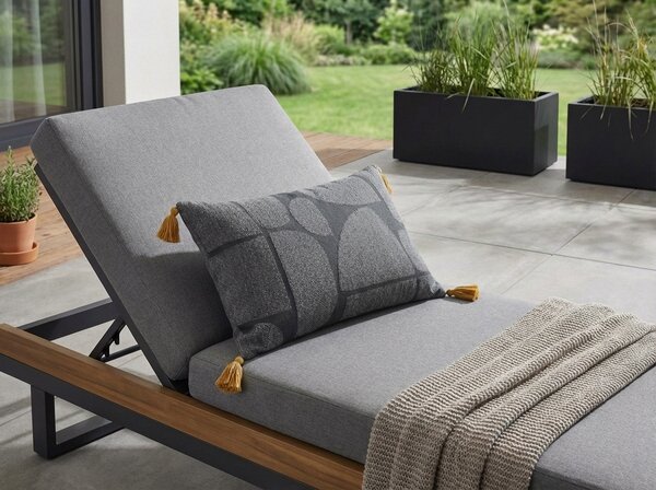 Perna decorativa IMPRIME NOBALY 30x50 cm, gri