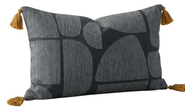 Perna decorativa IMPRIME NOBALY 30x50 cm, gri