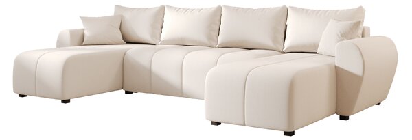 OFERTA Canapea extensibila in forma de U SEVIO 311x145 cm, crem + 2 perne GRATUIT II. calitate