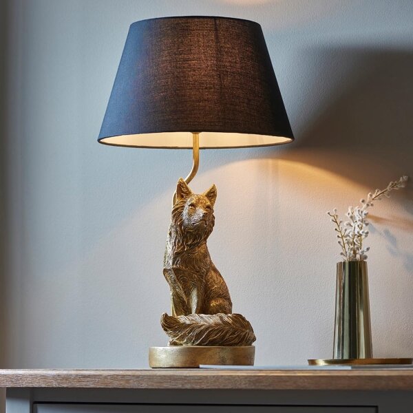 Lampă de masă Endon 106796 FOX 1xE14/6W/230V negru/alamă
