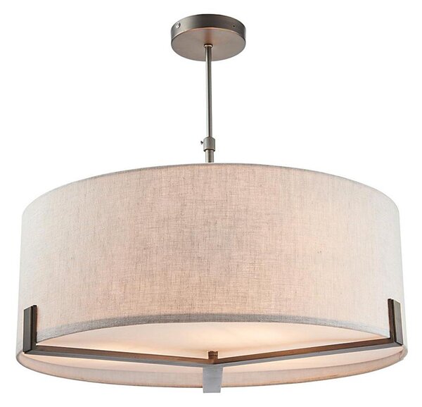 Lustră pe tijă Endon 72635 HAYFIELD 3xE27/40W/230V crom mat/gri