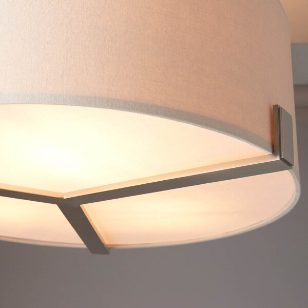 Lustră pe tijă Endon 95834 HAYFIELD 3xE27/40W/230V crom mat/bej