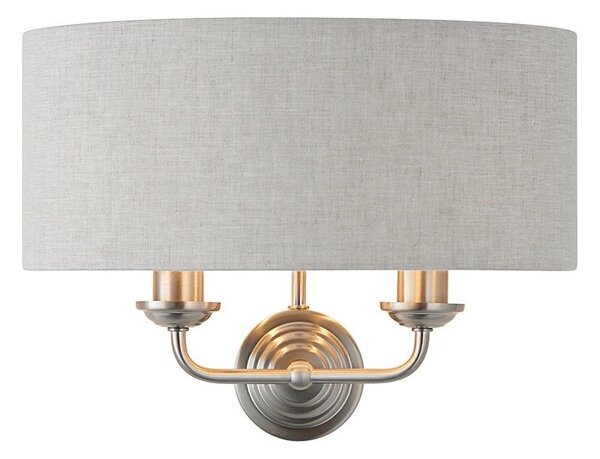 Aplică Endon 94403 HIGHCLERE 2xE14/40W/230V gri/crom mat