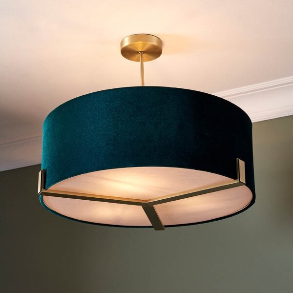 Lustră pe tijă Endon 95839 HAYFIELD 3xE27/40W/230V alamă/verde